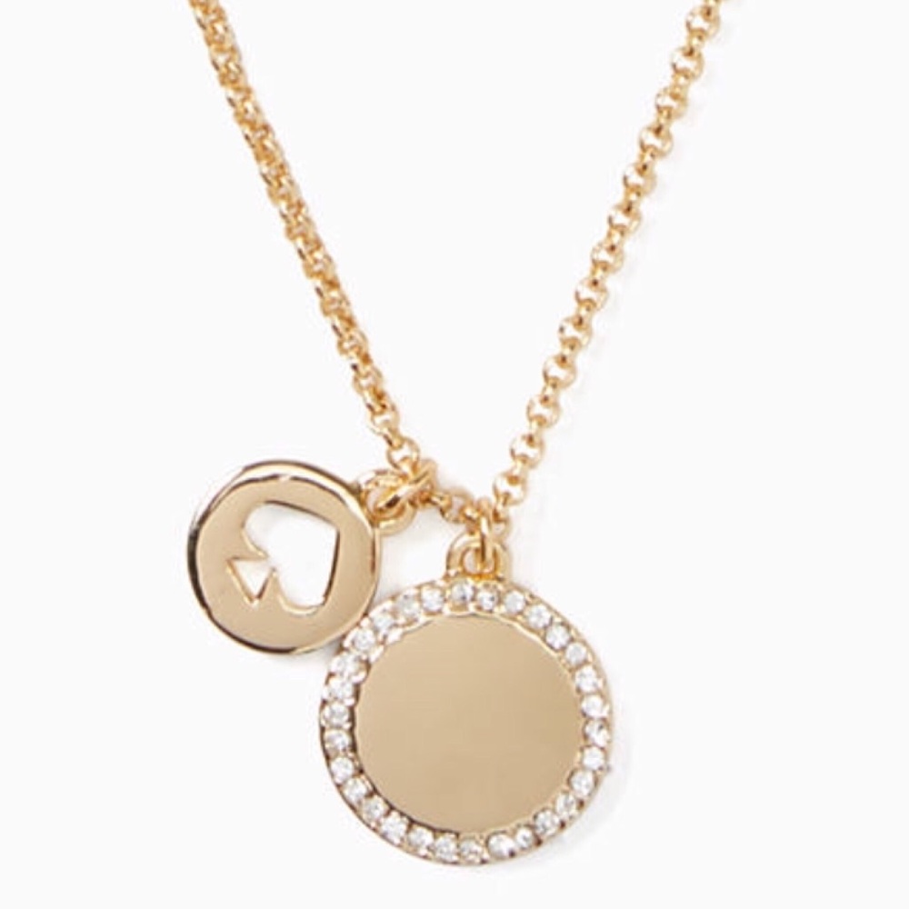 New Kate Spade Gold Spot The Spade Necklace - Picture 1 of 4